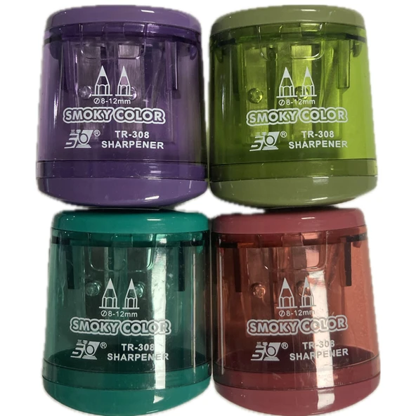Bafix Smoky Color Kalemtraş Çift Hazneli Tr-308 (24 Lü Paket) ürün görseli 1