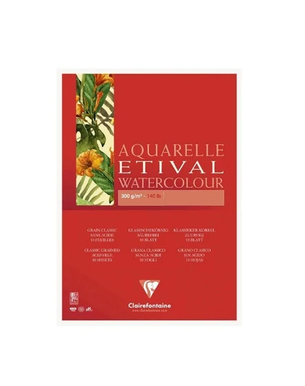 Clairefontaine Etival Classic A4 300 Gram Üstten Spiralli 15 Yaprak Çizim Bloğu ek92818 ürün görseli 1