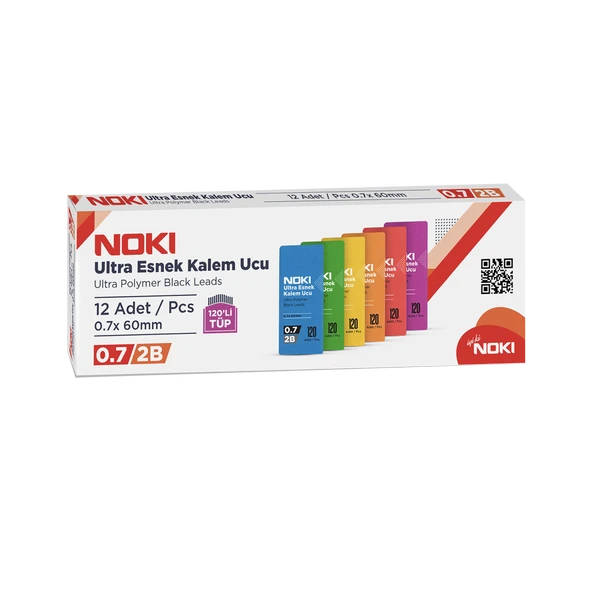 Noki Min Versatil Kalem Ucu 2B 0,7 60 Mm 120 Li Tüp 7216-07 (12 Li Paket) ürün görseli 1