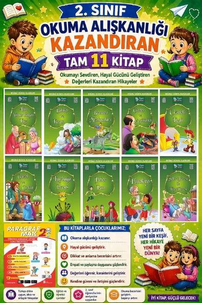 2. Sınıf Okuma Alışkanlığı Kazandıran Okumayı Sevdiren Tam 11 Kitap - 27 ürün görseli 1