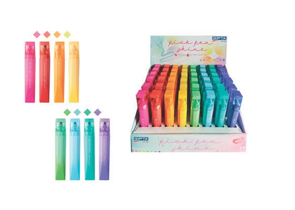 Gıpta Fosforlu Kalem Pickpen Shine 8 Renk F1711 (48 Li Paket) ürün görseli 1