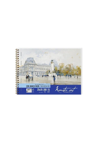 Keskin Color Karatis Resim Blok Spiralli Art 200 Gram 25X35Cm 15 Yaprak 486007-99 ürün görseli 1