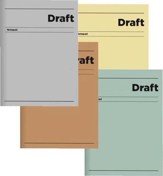 Keskin Color Sert Kapak Ciltli Draft Not Defteri 14X20Cm 120 Yaprak 410531-99 (Karışık Renk 1 Adet) ürün görseli 1