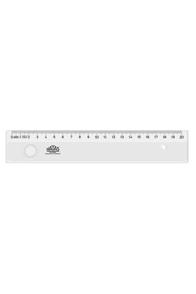 Hatas Mercekli Geniş Büro Cetveli 20 Cm 00151 ürün görseli 1