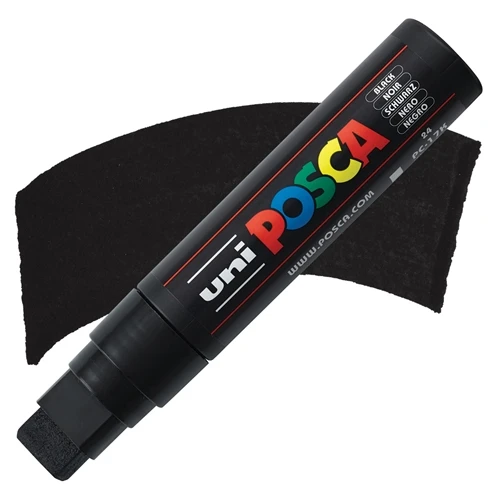 Uni-Ball Markör Boyama Kalemi Posca Su Bazlı Poster 15.0 Mm Siyah Pc-17K (5 Li Paket) ürün görseli 1