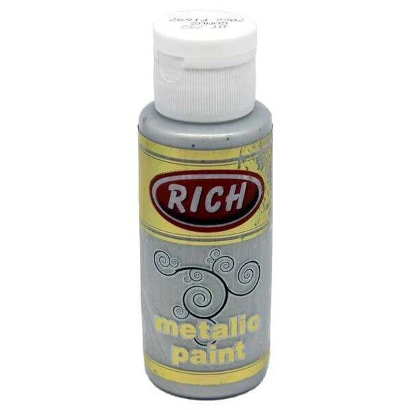 Rich Metalik Akrilik Boya 60 Cc Gümüş 060-03914 ürün görseli 1