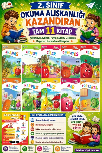 2. Sınıf Okuma Alışkanlığı Kazandıran Okumayı Sevdiren Tam 11 Kitap - 25 ürün görseli 1