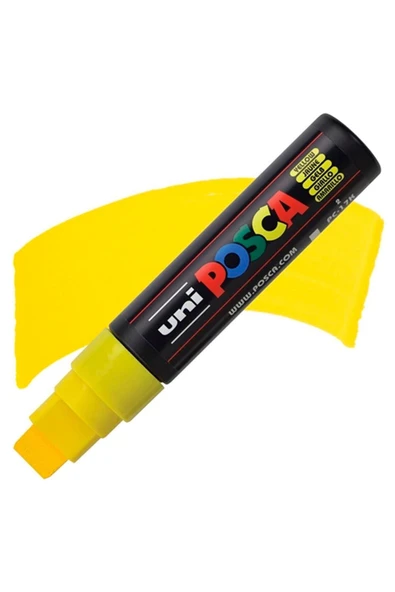 Uni-Ball Posca 15.0 Su Bazlı Poster Boyama Kalemi Markörü Sarı Pc-17K (5 Li Paket) ürün görseli 1