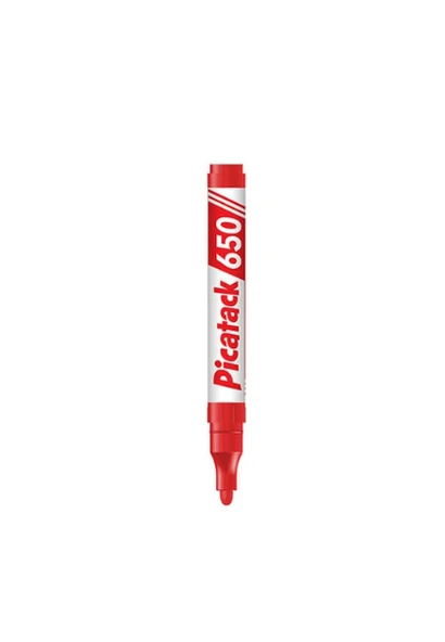 Picador Picatack Permanent Marker Kalem 1,5-3 Mm Yuvarlak Uç Kırmızı 650 (10 Lu Paket) ürün görseli 1