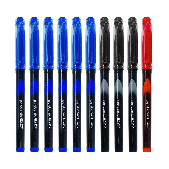 Pentonic Roller Kalem Evo 0.7 Mm Set 40 Mavi + 8 Siyah + 2 Kırmızı (50 Li Paket) ürün görseli 1