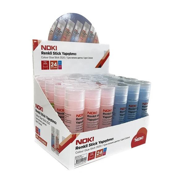 Noki Stick Yapıştırıcı Renkli 20 Gram 3520 (24 Lü Paket) ürün görseli 1