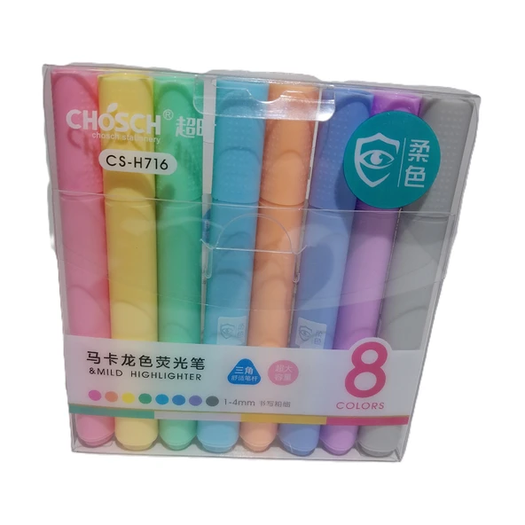 Bafix Fosforlu Kalem (İşaret Kalemi) Kalem Tipi Chosch 8 Renk Blister Cs-H716 ürün görseli 1