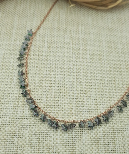 Mistik Topaz Taşlı Gümüş Kolye - Resim 2