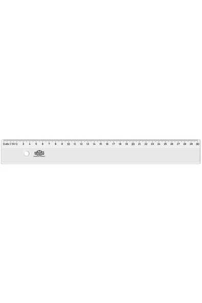 Hatas Geniş Plastik Cetvel (Şeffaf) 30 Cm 00147 ürün görseli 1