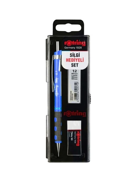 Rotring Okul Seti Tikky Rd Versatil Kalem 0.7+Min Silgi Hediyeli Menekşe Mavi ürün görseli 1