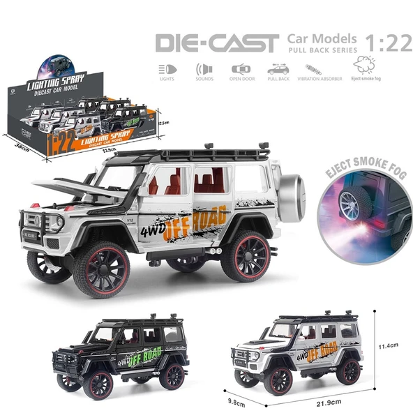 Vardem Oyuncak Çek Bırak 1:22 Sesli Işıklı Buharlı Off-Road Jeep Vrd-Hcl-801Pa (Karışık Renk 1 Adet) ürün görseli 1