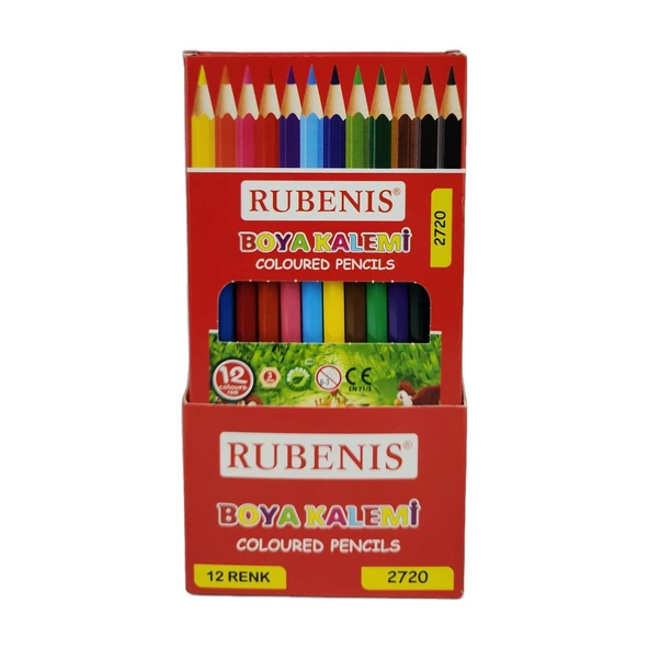 Rubenis Kuru Boya Kalemi Tam Boy 12 Renk 2720 ürün görseli 1