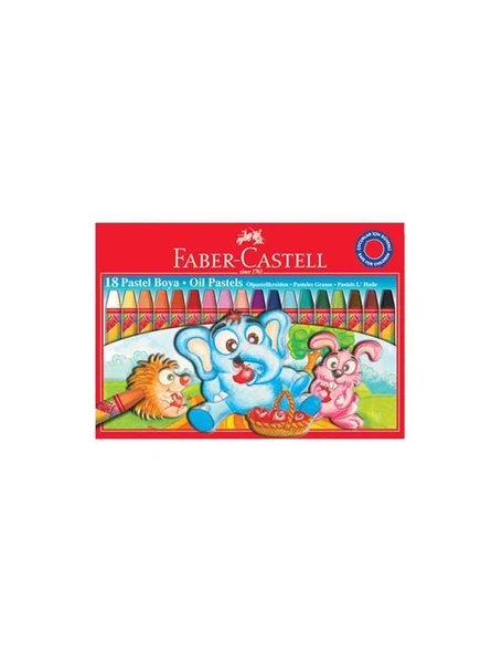 Faber-Castell Pastel Boya Red Line Karton Kutu Köşeli 18 Renk 5282 125318 ürün görseli 1