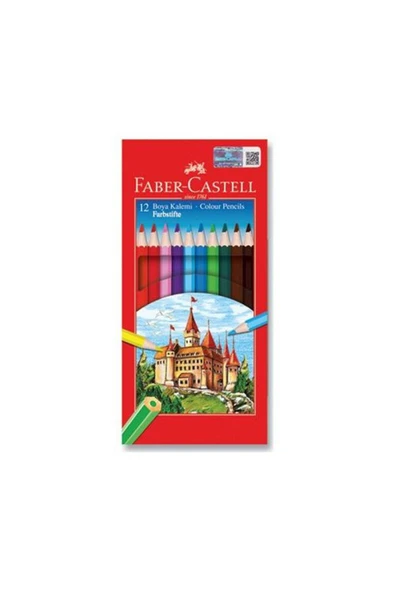 Faber-Castell Kuru Boya Kalemi Red Line Karton Kutu Tam Boy 12 Li 5171 116312 ürün görseli 1