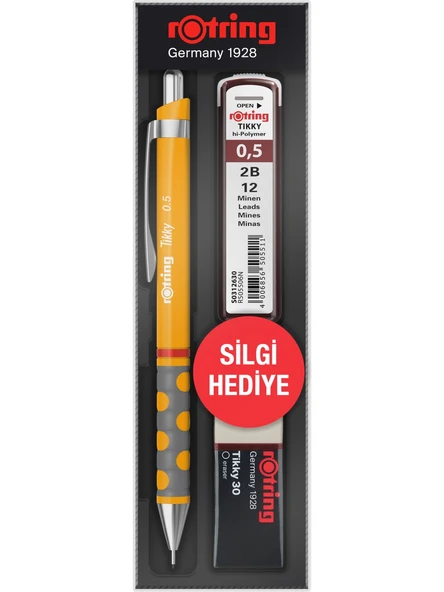 Rotring Okul Seti Tikky Rd Versatil Kalem 0.5+Min Silgi Hediyeli Mango Turuncu ürün görseli 1
