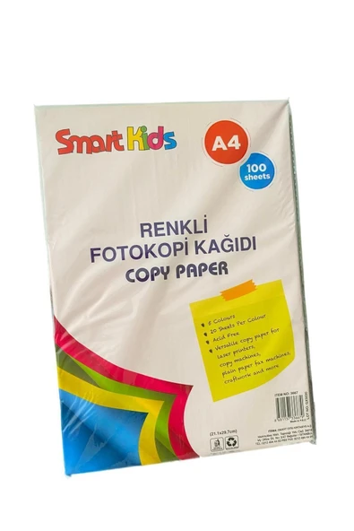 Globox Smart Kids Renkli Fotokopi Kağıdı 3667 (100 Lü Paket) ürün görseli 1