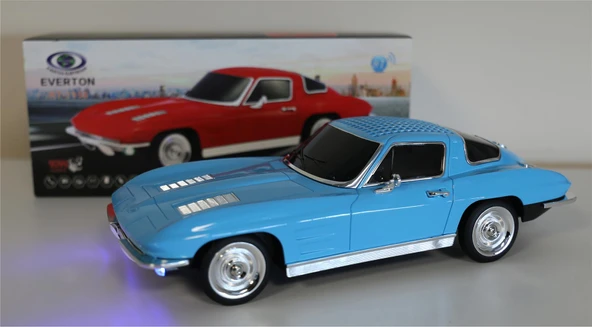 Everton Mavi (Blue) Arabalı Bluetooth Nostaljik Radyo Fm/ Rt-1956 ürün görseli 1