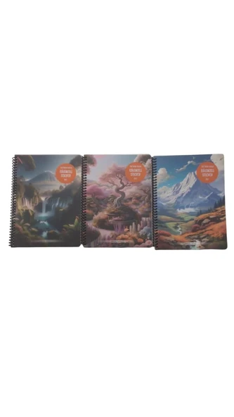Keskin Color Not Defteri Karton Kapak Spiralli Nature 16,5X22,5Cm 80 Yaprak Kareli 387042-99 (Karışık Renk 1 Adet) ürün görseli 1