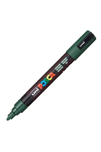 Uni-Ball Posca 1.8-2.5 Su Bazlı Boyama Markör Kalem Poster Markörü İngiliz Yeşili Pc-5M (6 Lı Paket) ürün görseli 1