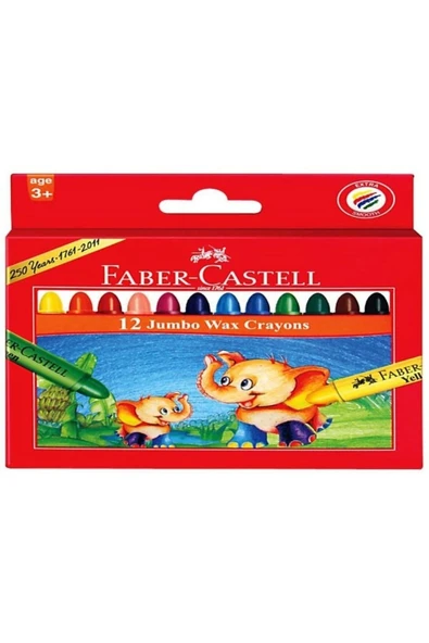 Faber-Castell Süper Yıkanabilir Mum Boya 12 Renk 5281120040 ürün görseli 1