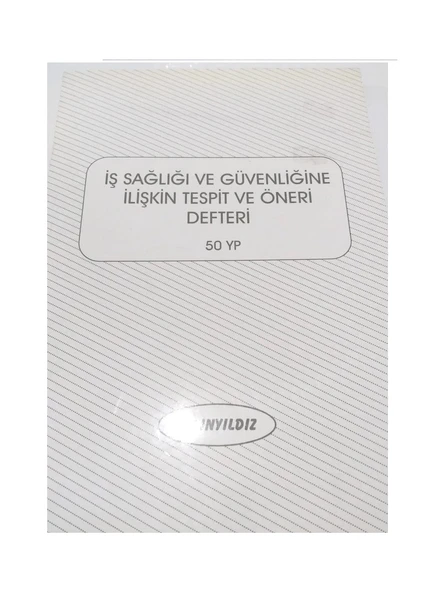Altınyıldız Otokopili İşçi Sağlığı Tespit ve Öneri Defteri Karton Kapak Otö-509 ürün görseli 1