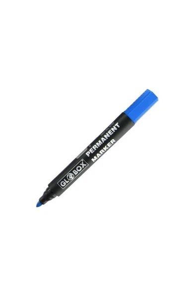Globox Markör Permanent Kalem Yuvarlak Uç Mavi 6770 (12 Li Paket) ürün görseli 1
