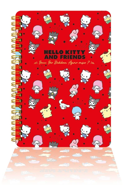 Vj Victoria'S Journals Hello Kitty Journal Sert Kapak Spiralli Günlük 524-1891 ürün görseli 1