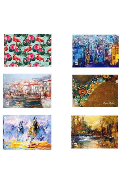 Keskin Color Spiralli Resim Defteri Basic 35X50Cm 15 Yaprak 304215-99 (Karışık Renk 1 Adet) ürün görseli 1