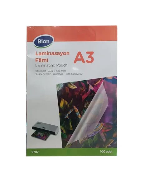 Mas Bion Laminasyon Filmi A3 9707 (100 Lü Paket) ürün görseli 1