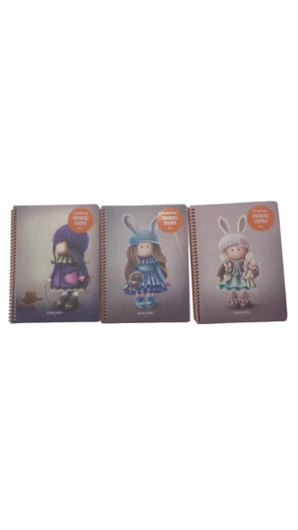 Keskin Color Not Defteri Karton Kapak Spiralli Tilda 16,5X22,5Cm 80 Yaprak Kareli 387642-99 (Karışık Renk 1 Adet) ürün görseli 1