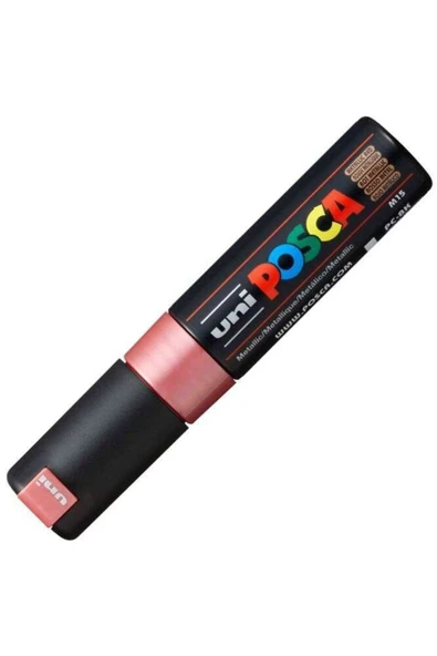 Uni-Ball Posca 8.0 Su Bazlı Boyama Kalemi Markörü Metalik Kırmızı Pc-8K (6 Lı Paket) ürün görseli 1