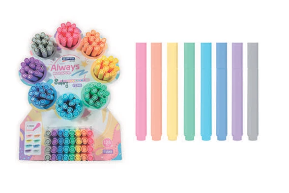 Gıpta Fosforlu Kalem Always 8 Renk 128 Li Stand F154900 ürün görseli 1