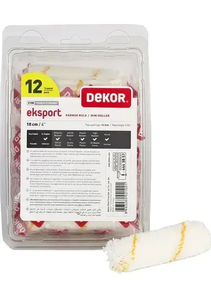 Dekor 2100 Export Saten Parmak Rulo 10 Cm Yedek-2  ADET ürün görseli 1