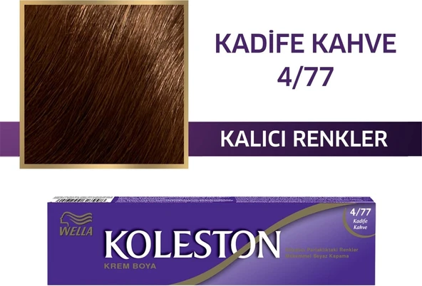 Wella Koleston Single Tüp Boya 4/77 Kadife Kahve ürün görseli 1