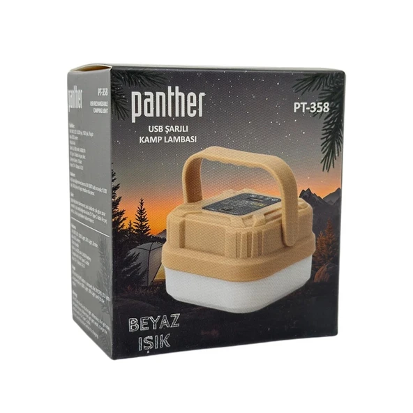 Panther PT‑358 USB Şarjlı Kamp Lambası - Resim 2