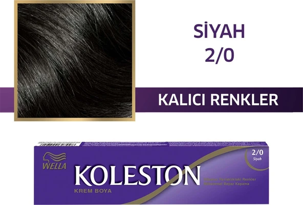 Wella Koleston Single  Tüp Boya Siyah 2/0 ürün görseli 1