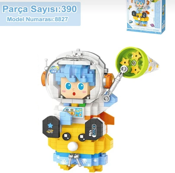 BENİSA SHOP Loz Micro block tavşan figürlü seri mavi çanta yapım serisi 330 parça Lego çanta yapım seti ürün görseli 1