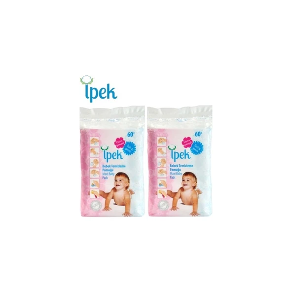 İpek Bebek Temizleme Pamuğu 120 Adet 2 x 60 ürün görseli 1