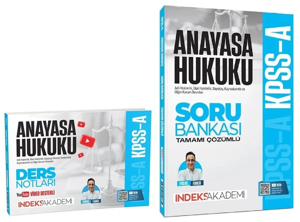 İndeks Akademi 2026 KPSS A Grubu Anayasa Hukuku Video Ders Notları + Soru Bankası 2 li Set - Erdal Fanid İndeks Akademi Yayıncılık ürün görseli 1