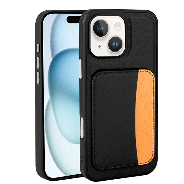 iPhone 13 Kılıf Kartlıklı X-Kart Deri Görünümlü High Quality Silikon Kapak ürün görseli 1