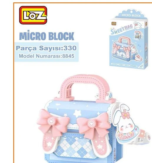 BENİSA SHOP Loz Micro block tavşan figürlü seri mavi çanta yapım serisi 330 parça Lego çanta yapım seti Satıcının Ortalama Ürün Puanı  5.0 ürün görseli 1
