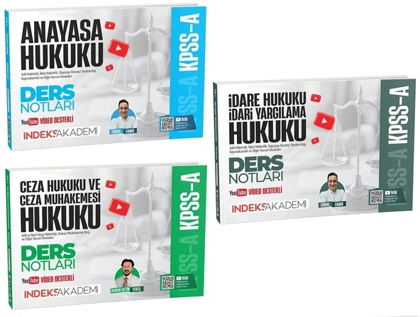 İndeks Akademi 2026 KPSS A Grubu Kamu Hukuku Video Ders Notları 3 lü Set İndeks Akademi Yayıncılık ürün görseli 1
