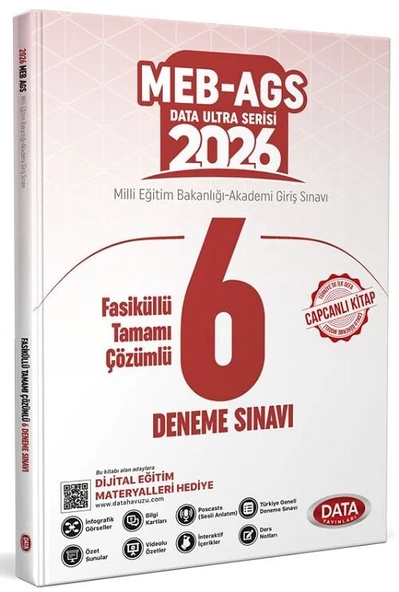 Data Yayınları 2026 MEB AGS 6 Deneme Sınavı ürün görseli 1