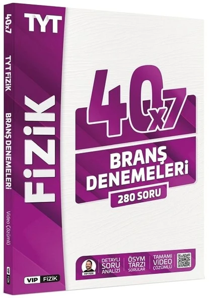 Vip Fizik YKS TYT Fizik 40x7 Deneme Çözümlü - Kemal Coşkun Vip Fizik Yayınları ürün görseli 1