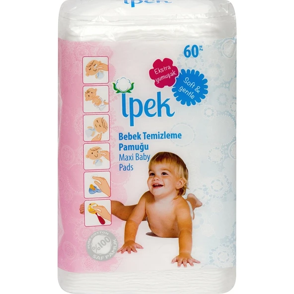 İpek Bebek Temizleme Pamuğu 60'lı ürün görseli 1